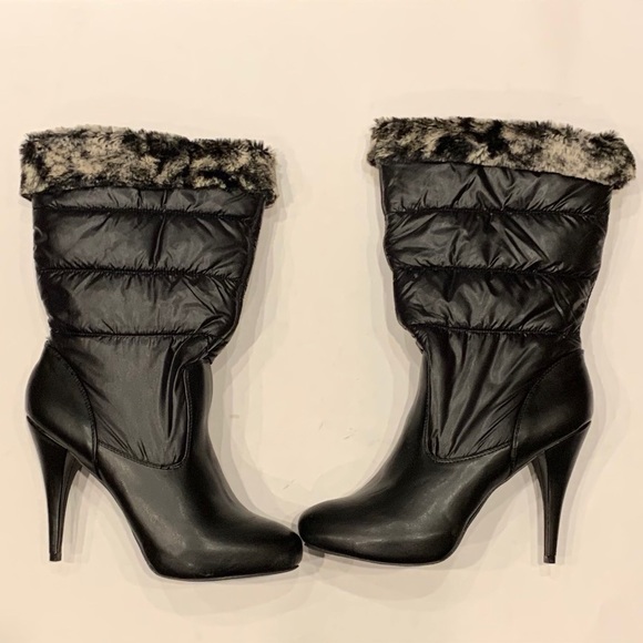 Steve Madden Shoes - Steve Madden Stiletto Heeled Boots With Fur W Sz10